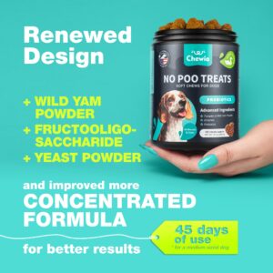 No Poo Chews for Dogs - Coprophagia Deterrent for Dogs - Forbid for Dogs Stool Eating Deterrent - Dog Probiotics for Digestive Health - Digestive, Gut & Immune Health Treats - No Poop Eating for Dogs