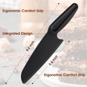 Professional Nylon Knife for Nonstick Pans #1169, Kitchen Plastic Knife Safe for Kids, Straight Edge Knife Heat-resistant, Nonstick Knife Best for Brownies, Cakes, Bread and Bars | 5" Blade Black