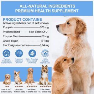 Probiotics for Dogs 150 Count Soft Chews Advanced Dog Probiotics with Prebiotics 6 Digestive Enzymes Promotes Gut Health Lamb Flavor