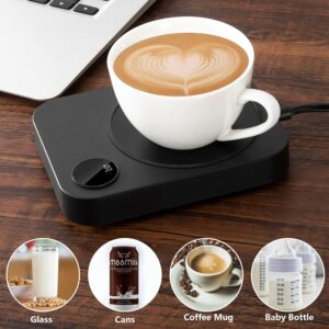 Coffee Mug Warmer, Coffee Mug Warmer for Desk with Auto Shut Off & 3 Temperature Settings, Smart Coffee Cup Warmer for Desk, Beverage Warmer for Tea, Milk, Coffee, Wax and Candle