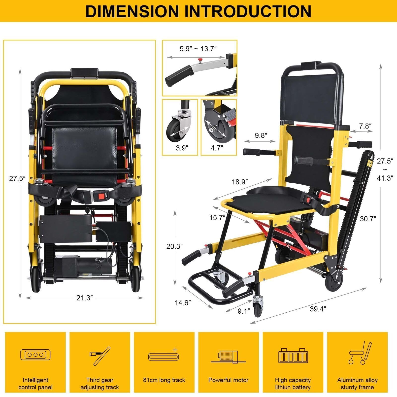 FADHOLE Garden Outdoor Seating Chair, Foldable and Rechargable, Max Support 400 Lbs, for Home Use, Product Net Weight 64 Lbs