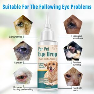 zeBrush Dog Eye Drops,Cataract Drops for Dogs & Cats-Relieve Pet Red Eyes,Dry Eyes & Infection Inflammation,Dog Tear Stain Cleaner,Improve Eye Vision,Safe & Gentle for Pets