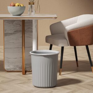 2 pack small trash can, 9.25 inch bathroom trash can, lidless garbage can, slim waste basket, round garbage can, plastic trash bin for kitchen, dorm, bedroom, office, study, compact spaces (2)