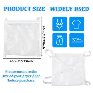 Sneaker Wash & Dry Net Bag for Dryer, Sneaker Drying Bag for Laundry with Zipper & Strap,Adjustable Strap Shoe Washing Bag for Most Dryers Machines Door in Laundry Room, Easy Installation(15.7x 15.7")