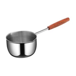 dimyfew hot oil pan melting pot hot chocolate nonstick breakfast pot mini saucepan milk pan for travel camping kitchen stovetop home, 500ml