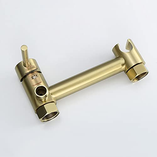 MINJING Toilet Shower Spray Mixer Set Gold Bidet Attachment Faucet Sprayer Kit for Toilet with Shower Hose Bathroom Toilet Bidet Mixer Spray Kit