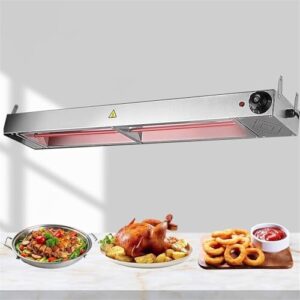 commercial food heat lamp, electric food warmer for parties buffets, strip catering heating lamp for keep food warm, restaurant kitchen equipment(150x15x6.5cm)