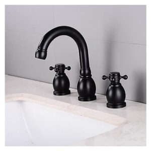 Basin Faucet Bathtub Mixer Bathroom Sink Faucet Wall Mounted Brass Matte Black Single Handle Cold and Hot Water