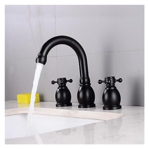 Basin Faucet Bathtub Mixer Bathroom Sink Faucet Wall Mounted Brass Matte Black Single Handle Cold and Hot Water