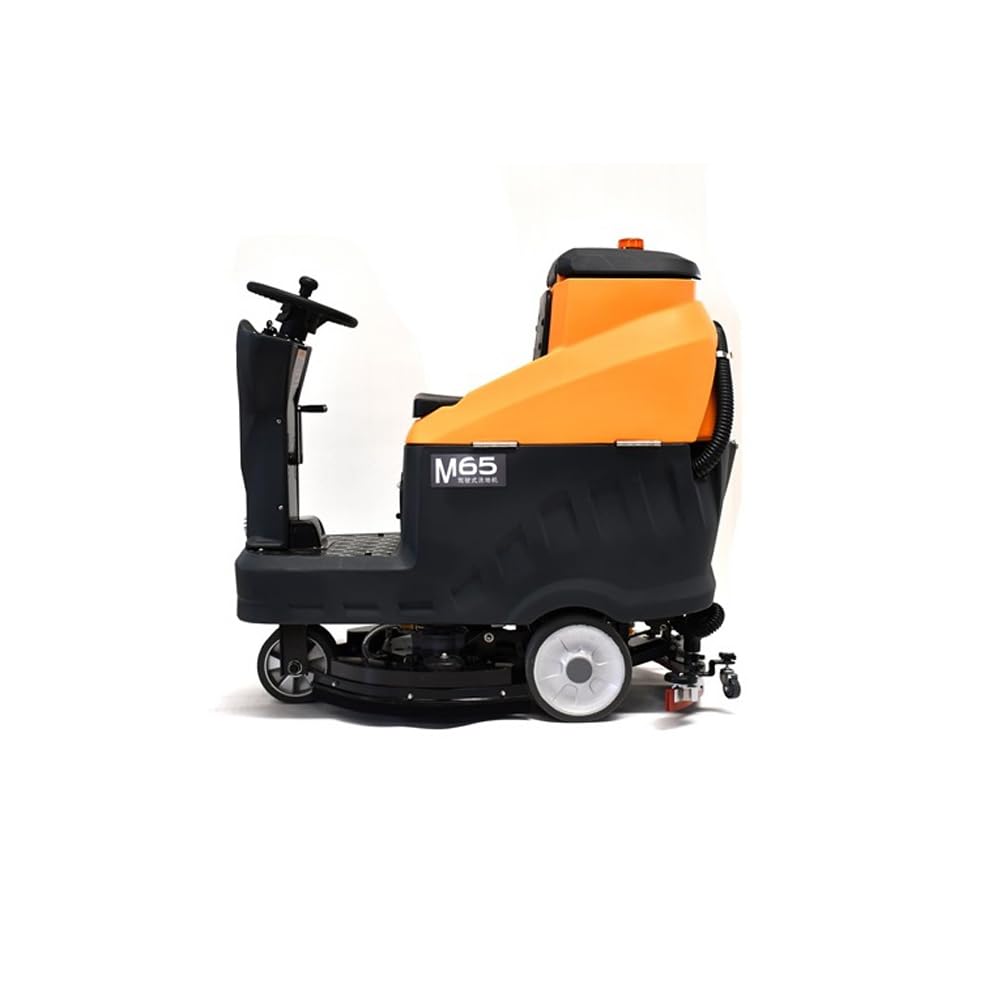 Ride-On Auto Floor Scrubber Machine, 33 inch (850mm) Cleaning Path, Industrial Commercial Floor Scrubber Machine Use, Easy to Use