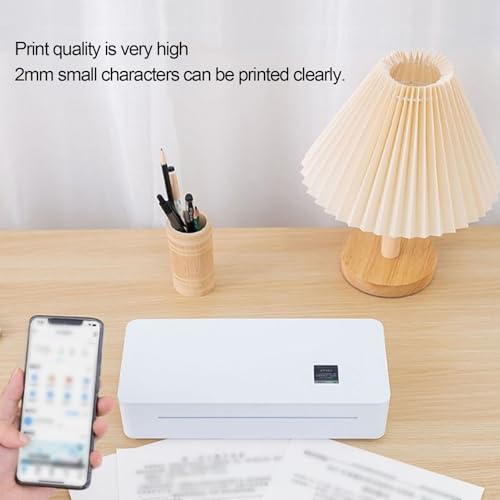 Miniature Portable Thermal Printer, Compact BT Handheld Printer with High Definition Clear Printing, Fast Processing, for Office Home Study, A4 Paper, 2600mAh Lithium Battery