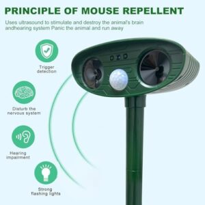 Solar Ultrasonic Animal Repellent, Cat Dog Repellent,Outdoor Animal Repeller with Motion Sensor,Sound,Cat Repellent Outdoor Repellent Waterproof Dog Repellent for Yard Garden