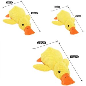 kunishi Calming Duck, Calming Duck Dog Toy Bright Yellow, Calming Duck for Dogs, Emotional Support Duck, The Mellow Dog Calming Duck, Quack-Quack Duck Dog Toy for Puppy Dogs (Yellow, Small)