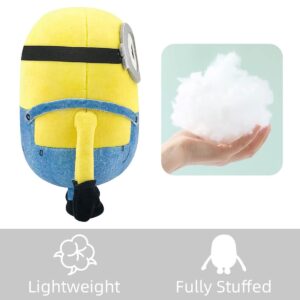 MINISO 8" Minions Stuffed Animals Plush Toys (Bob), Cute Sleeping Bedding Stuffed Animals Kawaii Plushies Pillow for Kids Toddler Toys Boys Girls