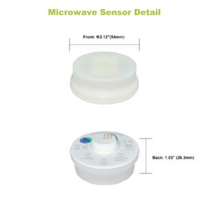 Microwave Motion Sensor and Remote Control for Hylele led Light fixtures with 3 Adjustable Wattages