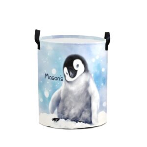 cute penguin laundry storage basket, laundry hamper laundry bag waterproof clothes bin collapsible, clothes hamper for bathroom, laundry, college