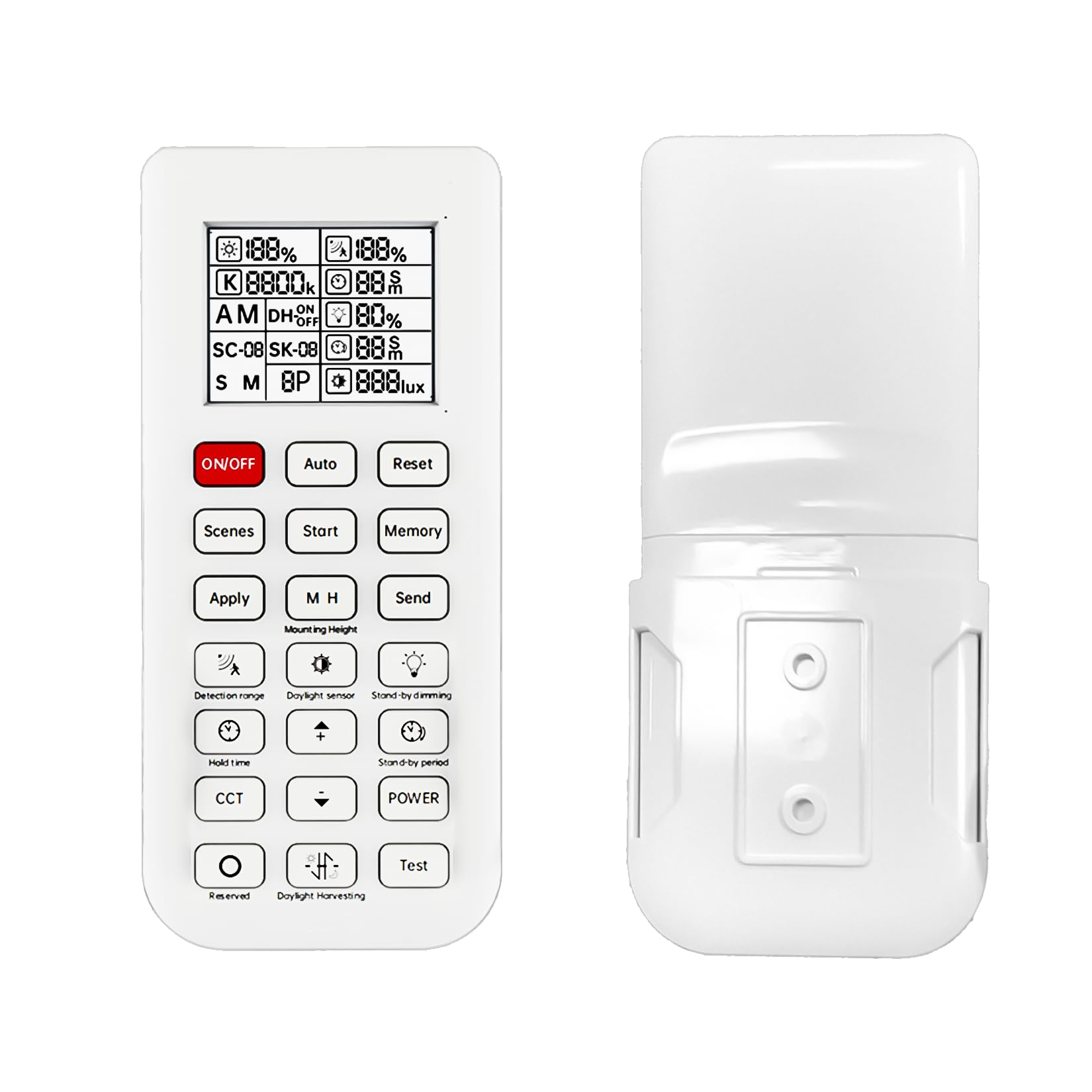 Microwave Motion Sensor and Remote Control for Hylele led Light fixtures with 3 Adjustable Wattages