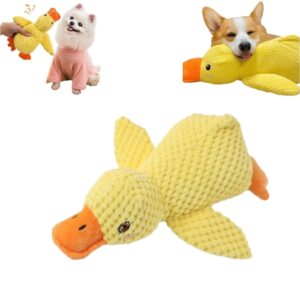 quaker calming duck toy, noovelo calming duck toy, calming duck dog toy, cute quacking stuffed duck dog toy, calming duck toy for dogs, calming duck toy, calming yellow duck toy for dogs