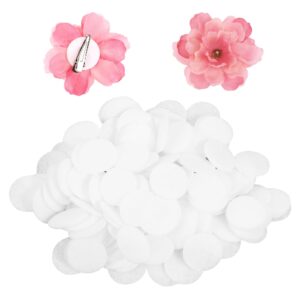 white round felt circles, 200 pcs felt circles for crafts, 1 inch pre cut felt craft pads non-woven felt fabric circles soft thick felt circles for diy sewing handcraft flower making hair accessories