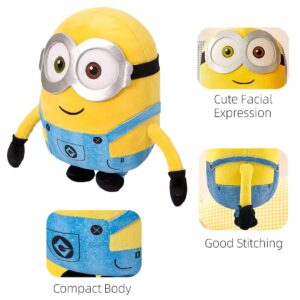 MINISO 8" Minions Stuffed Animals Plush Toys (Bob), Cute Sleeping Bedding Stuffed Animals Kawaii Plushies Pillow for Kids Toddler Toys Boys Girls