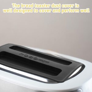 Toaster Cover, 2 Pcs Silicone 2 Slice Toaster Lid Toaster Appliances Top Cover Bread Maker Dust Cover Sandwich Machine Part Accessories (Black)