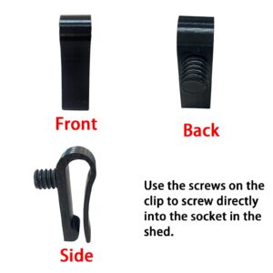 SPANSEE Clips Compatible with Suncast Sheds, Clips for Work Glove Holder, Accessories Compatible with Craftsman Shed, 2 Pack