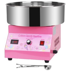 hriosn cotton candy machine commercial cotton candy machine with stainless steel construction easy-to-use controls cotton candy maker for endless cotton candy,pink