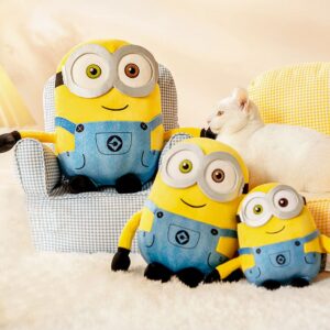 MINISO 8" Minions Stuffed Animals Plush Toys (Bob), Cute Sleeping Bedding Stuffed Animals Kawaii Plushies Pillow for Kids Toddler Toys Boys Girls