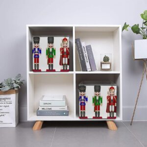 GemGam Storage Containers Cubes Decorative Nutcracker Soldiers Drum Home Organizers Foldable Storage Bins for Bedroom Living Room Closet Shelves Clothings Books Merry Christmas