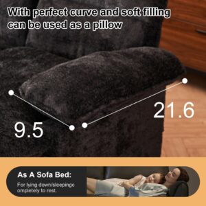 111" Cloud Couch,Modular Sectional Sofa, Convertible U Shaped Sofa Couch,4 Seat Chenille Sleeper Sofa with Chaise Lounge Upholstery Double Cushions Deep Seat Sleeper Couch for Living Room