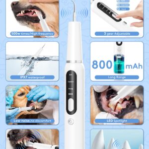 Vodi Mosa Dog Tooth Brushing Kit - Dog Tartar Remover for Teeth Dog Plaque Remover Teeth Cleaning Kit Pet Electric Toothbrush Teeth Cleaner for Dog, Cat