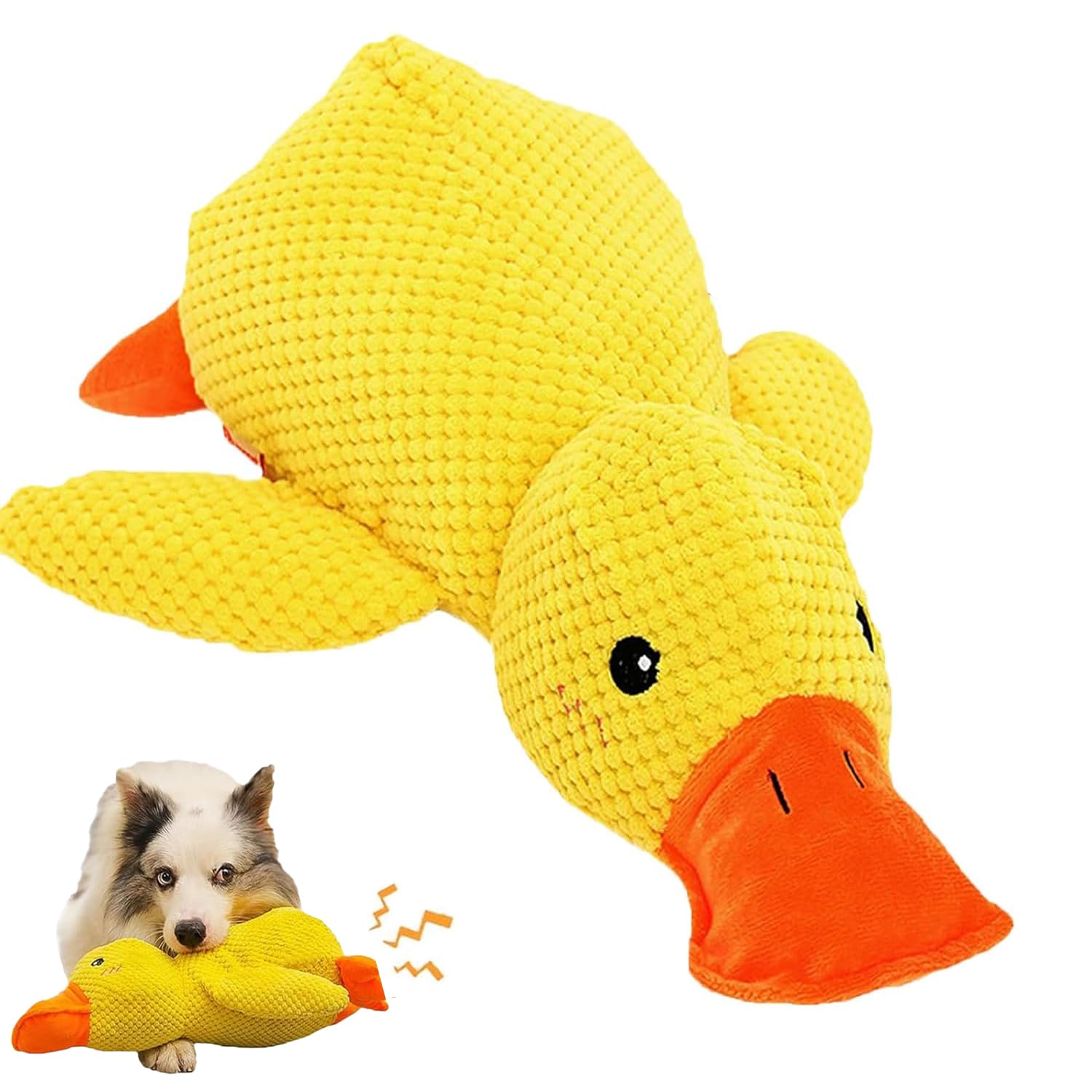 Dog Emotional Support Duck, Mellow Dog Calming Duck, Calming Duck Dog Toy, The Mellow Dog Calming Duck Dog Toy, Dog Duck Toy with Quacking Sound (XL)