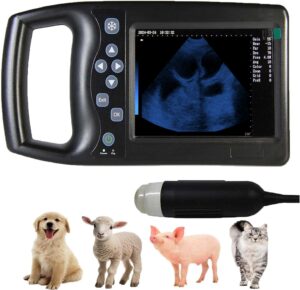 jzryl j1 portable veterinary ultrasound machine handheld ultrasound scanner with 3.5 mhz probe for big dogs, pigs, sows, sheep home pregnancy exams