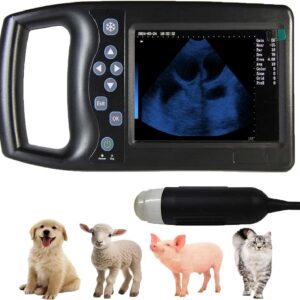 JZRYL J1 Portable Veterinary Ultrasound Machine Handheld Ultrasound Scanner with 3.5 MHz Probe for Big Dogs, Pigs, Sows, Sheep Home Pregnancy Exams