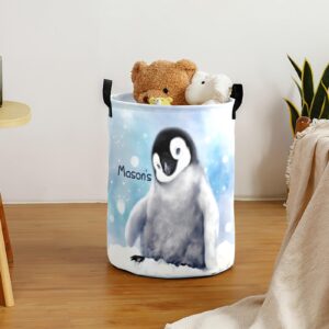 Cute Penguin Laundry Storage Basket, Laundry Hamper Laundry Bag Waterproof Clothes Bin Collapsible, Clothes Hamper for Bathroom, Laundry, College