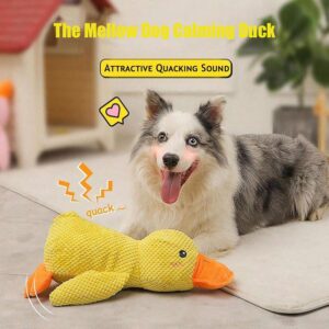 Dog Emotional Support Duck, Mellow Dog Calming Duck, Calming Duck Dog Toy, The Mellow Dog Calming Duck Dog Toy, Dog Duck Toy with Quacking Sound (XL)