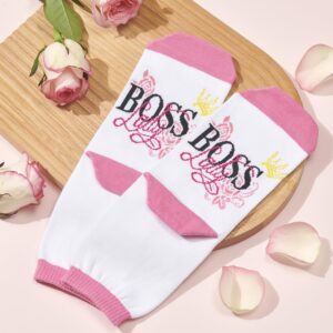 Boss Lady Gifts Set for Women, Boss Day Gifts,Best Boss Gift for Female Manager Supervisor,Tote Bag Glass Cup Candle Bracelet Keychain