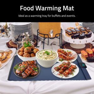 Electric Warming Tray Food Warmers for Parties and Buffets Buffet Tray with Adjustable Temperature Control and Non-Stick Surface Food Warming Mat Ideal for Keeping Food Warm