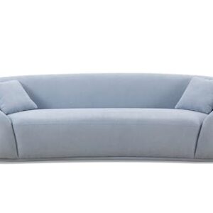 FANYE Stylish Curved Sofa Couch Comfortable Teddy Wool Upholstered Sofa&Couch for 4-5, Mid-Century Modern Living Room Sofá Oversized Beautiful Indoor Sofá&Couch, Easy to Assemble