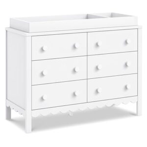 daVinci Sammy Scallop 6-Drawer Dresser in White