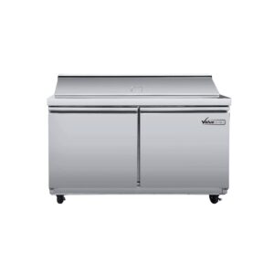 value series commercial refrigerator with commercial sandwich/salad prep table, two door, 48" w, 12 pan capacity (69k-940)