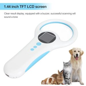 Pet Microchip Scanner, Bluetooth 2.4G Wired USB 3 Mode, Portable Animal Microchip Tag Reader with 1.44 Inch LCD Screen, 134.2KHz 125KHz EMID FDX B Chip ID Tag Scanner