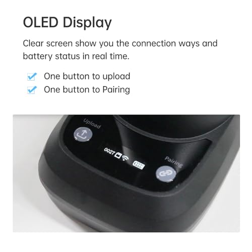 Barcode Scanner, W2 L Bar Code Scanners 30w Global Exposure High Speed Scanning Automatic Sensing Continuous Scanning OLED Display Screen Long Communication Distance ﻿ (1)