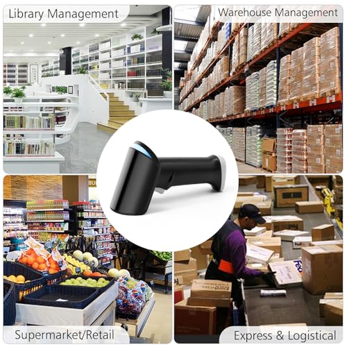 Barcode Scanner, W2 L Bar Code Scanners 30w Global Exposure High Speed Scanning Automatic Sensing Continuous Scanning OLED Display Screen Long Communication Distance ﻿ (1)