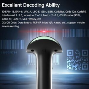 Barcode Scanner, W2 L Bar Code Scanners 30w Global Exposure High Speed Scanning Automatic Sensing Continuous Scanning OLED Display Screen Long Communication Distance ﻿ (1)