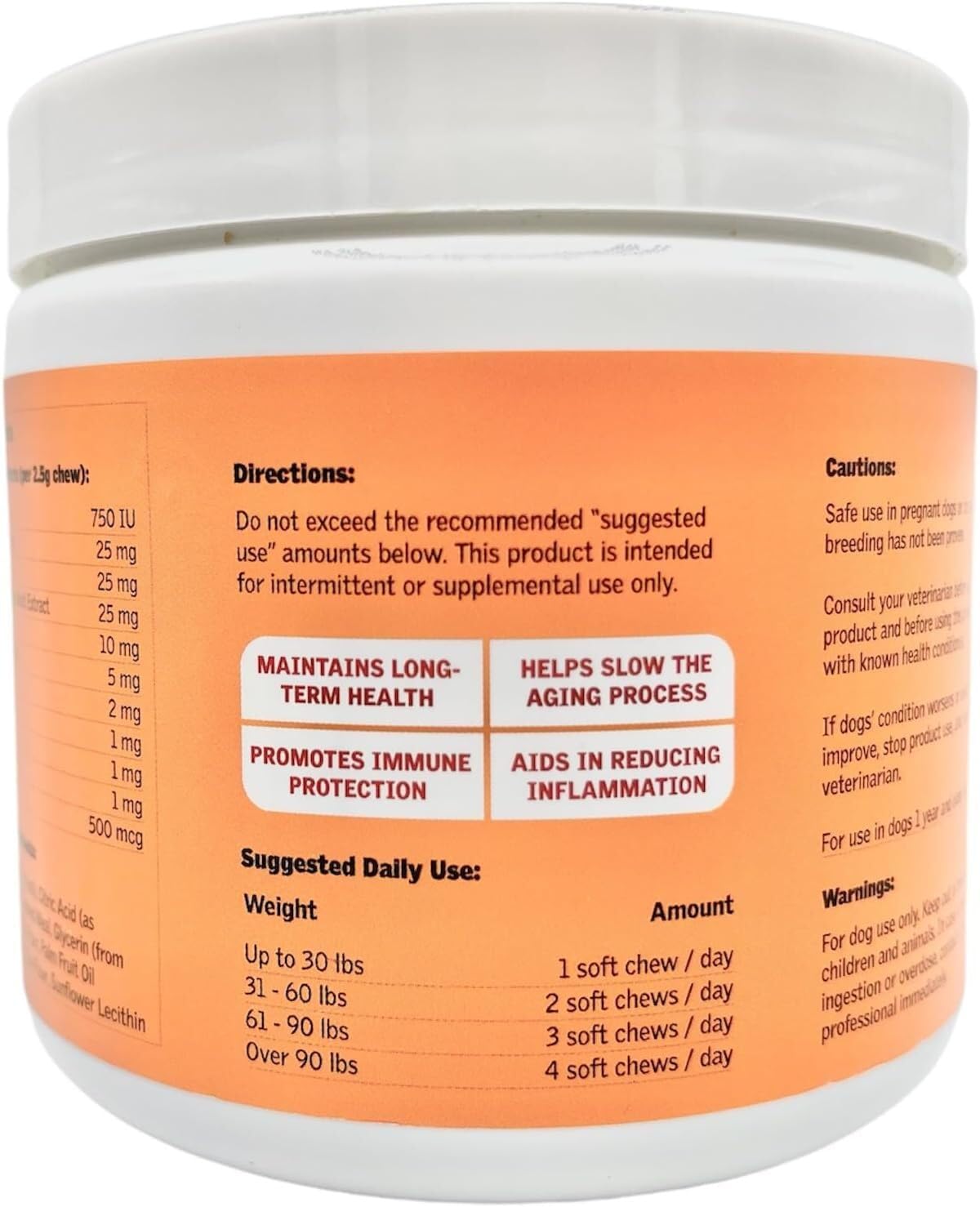 Furevery Chewable Dog Vitamins and Supplements – Daily Longevity Multivitamin for Dogs with Curcumin, Taurine, Trans-Resveratrol – Essential Vitamins for Dogs to Support Wellness and Vitality