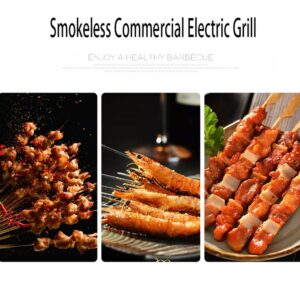 Electric BBQ Grill Machine, 3600W Commercial Smokeless Kebab Barbecue Skewer, 5 Groups BBQ 50 skewers Grill Oven with Adjustable Temperature, for Indoor Outdoor Garden Picnic Camping Seafood Meat