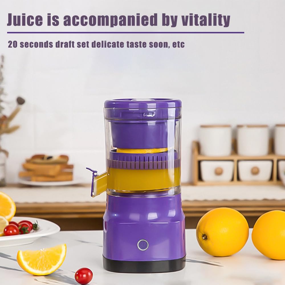 Vanleonet Electric Citrus Juicer,USB Rechargeable Citrus Juicer Machines, Large Caliber Portable Juicer for Fresh Orange Juice, Lemon, Grapefruit Juice