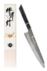 sakai takayuki 【the knife brand favored by japanese chefs】 senkoku damascus chef knife gyuto japanese knife 8 inch (mpn s21002)