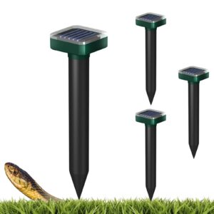 inennt deer repellent,4 pack snake repellent for yard,snake repellent,snake repellent devices for garden,snake repellent for plants,solar snake and deer repellent,sonic,waterproof